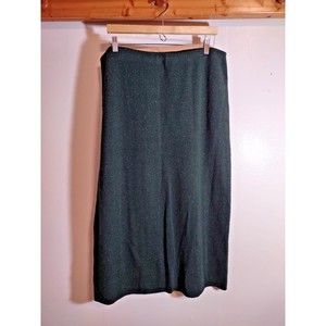 J Jill Women's L Green Cotton Silk Blend Skirt Pull On Maxi Knit Stretch Basic